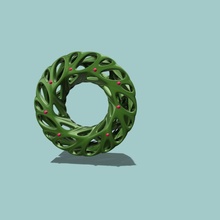 wreath 3d print model - Mito3D