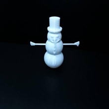 snowman & garden man nose winter snow mouth arms eyes 3d print model - Mito3D