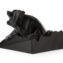 baja poli oso pardo juguetes juegos animal geométrico lowpoly escuela politécnica 3d print model - Mito3D