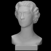 queen elena romania scan bust head portrait woman 3d print model - Mito3D
