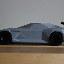 Low Poly Erstaunen Martin Vulkan rc Autos Kunst Design Lowpoly Aston 3d print model - Mito3D