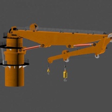 hydraulic boom crane 3d print model - Mito3D