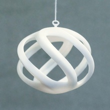 twirly elegant bauble & garden christmas decoration design tree minimal flowing 3d print model - Mito3D