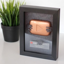 youtube plaque fan art decoration ikea copper anet a6 duke subscribe doks dukedoks 1000 subscribers 1k 3d print model - Mito3D