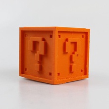 blocco domande mario bros giardino box domanda mariobros 3d print model - Mito3D