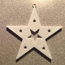 christmas star & garden 3d print model - Mito3D