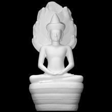 buddha protected naga scan india meditation mythology stone religion 3dprint asia 3dscan seat thailand yoga culturalheritage 3d print model - Mito3D