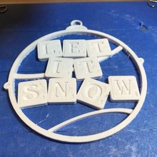 tinkercad christmas snow tile ornament & garden 3d print model - Mito3D