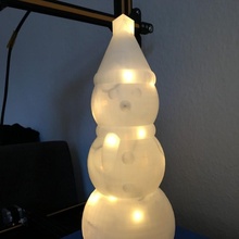 snowman glowing & garden christmas winter xmas tinkercad 3d print model - Mito3D