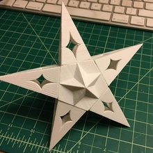 solstício Estrela árvore chapéu coco jardim Natal natal copa tinkercad enfeite 3d print model - Mito3D