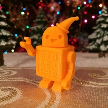 Babbo Natale aiutante robot tinkercad giardino carina figurina santa giocattolo posabile natale 3d print model - Mito3D