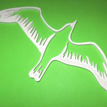 seagull plaque & garden decoration 3d print model - Mito3D