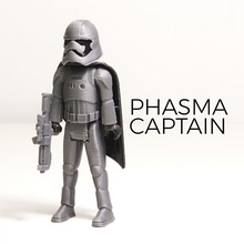 phasma captain fan art action figure starwars articulated minifig 3d print model - Mito3D