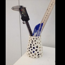 voronoi pen holder & garden vase rhino penholder grasshopper 3d print model - Mito3D