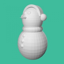 snowman tinkercad 3d print model - Mito3D