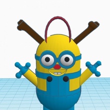 kevin red-nosed minion ornament christmas reindeer rudolph 3d print model - Mito3D