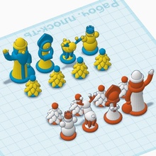 snow chess myminifactory tinkercad tinkerchristmas gearbest dwox sindoh 3d print model - Mito3D