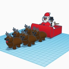 santa's sleigh 3d print model - Mito3D