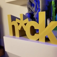 heck & garden desk funny office twitter meme typography ck ratedogs 3d print model - Mito3D