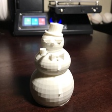 snowman & garden tinkercad snowmanwithsunglasses 3d print model - Mito3D