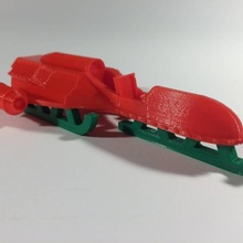 tinkercad Noel 3 boyutlu yazdırılabilir modern jet güçlendirilmiş Baba kızak Bahçe Kuzey Kutbu 3d print model - Mito3D