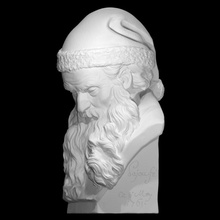 fête barbu homme analyse Noël buste Père statue scantheworld chapeau père noel 3d print model - Mito3D