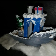 banquillo Navidad ornamento juguetes juegos Arte barco amor Papa Noel copo nieve juguete snow 3dbenchy remezclar 3d impresora árbol fiesta 3d print model - Mito3D