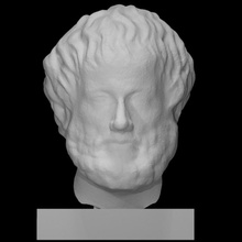head aristotle scan man 3d print model - Mito3D