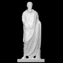 statue unknown man scan sculpture woman marble toga 3d print model - Mito3D