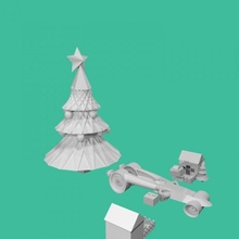 christmas car tinkercad 3d print model - Mito3D