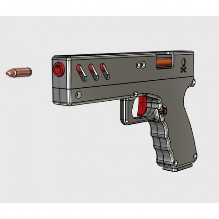 modelo arma fogo totalmente funcional brinquedo revista balas adereços cosplay pistola bala glock modelgun canhão papelão 3D print model - Mito3D