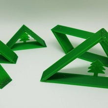 Noel bronzlaşmak gram raflar tinkercad Bahçe tangram 3d print model - Mito3D