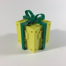 mario & garden christmas gift ornament giftbox questionblock marioornament 3d print model - Mito3D