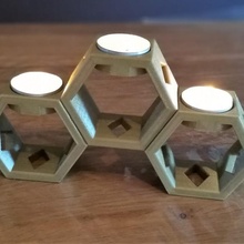 honeycomb tealight holder & garden candle 3d print model - Mito3D