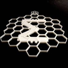 smartcash honeycomb christmas ornament & garden bauble cryptocurrencies christmasdecoration 3d print model - Mito3D