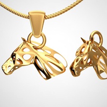 zebra horse art sculptural pendant jewellery style 3d print model 3d print model - Mito3D