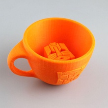 transformateur autobot logo style tasse espresso jardin coupe film 3d print model - Mito3D
