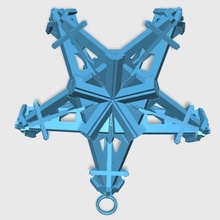 christmas ornament awesome star 3d print model - Mito3D