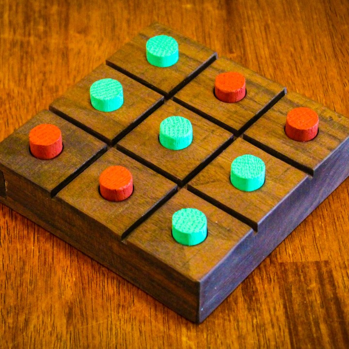 tique tac dedo pé borda jogos faça jogo tabuleiro velha Jogo tictacktoe 3D print model - Mito3D