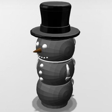 snowman set christmas design diy fun xmas 3d print model - Mito3D