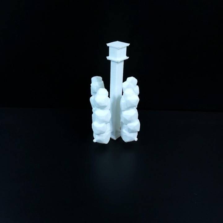 In stile medievale sospeso impianti tavolo 3D print model - Mito3D