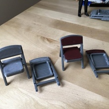 folding chair 1 18 scale toys & games miniatures actionfigures unlimitedadventures 3d print model - Mito3D
