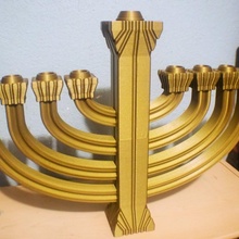 menorah giardino Natale candela decorazione luce porta candele arredamento vacanza hanukkah yiddish 3d print model - Mito3D