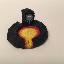 miniature volcanic pool tabletop dungeons fantasy rpg skeleton terrain dungeonsanddragons dungeon magma pathfinder lava 3d print model - Mito3D