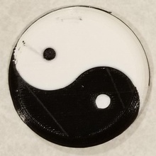 taijitu yin-yang symbol dual extrusion test fan art yinyang 2color dualextrusion 3d print model - Mito3D