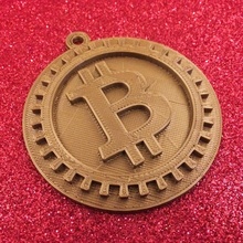 bitcoin askı hayran Sanat madeni para dekorasyon birimi kripto 3d print model - Mito3D