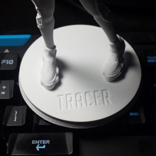 smaller tracer base plate printed obsession's model fan art overwatch 3d print model - Mito3D