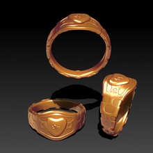 corazón amor anillo 3d print model - Mito3D