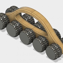 5 roues masseur jardin manipuler roue massage 3d print model - Mito3D