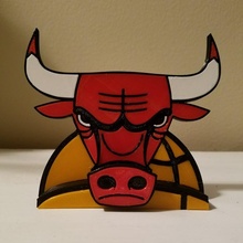 chicago bulls phone tablet stand gadgets & electronics basketball phoneholder 3d print model - Mito3D